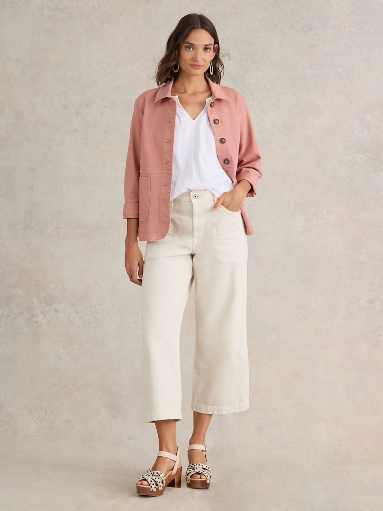 White Stuff Pink Carrie Denim Jacket - Image 2 of 7