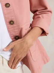 White Stuff Pink Carrie Denim Jacket - Image 4 of 7