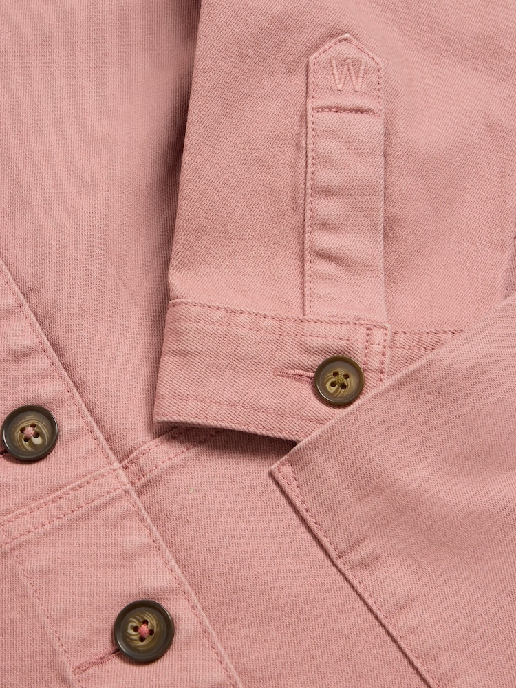 White Stuff Pink Carrie Denim Jacket - Image 7 of 7