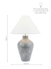 Laura Ashley Grey Pussywillow Table Lamp - Image 4 of 4