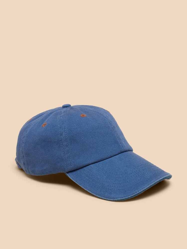 White Stuff Blue Linen/Cotton Mix Baseball Cap - Image 1 of 2