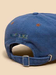 White Stuff Blue Linen/Cotton Mix Baseball Cap - Image 2 of 2
