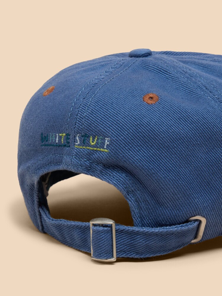 White Stuff Blue Linen/Cotton Mix Baseball Cap - Image 2 of 2