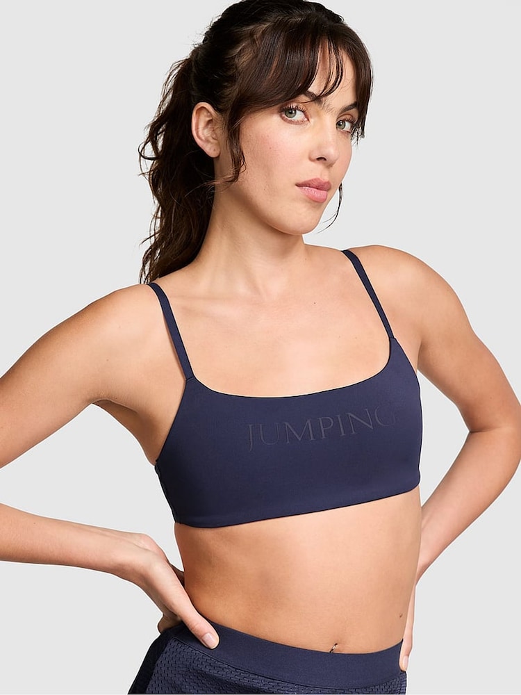 Victoria's Secret PINK Midnight Navy Blue Relay Sports Bra - Image 1 of 3
