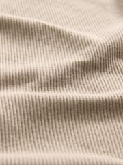 Neutral Long Sleeve Ribbed Roll Neck Top - Image 7 of 7