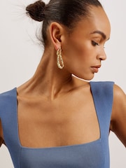 Ted Baker Blue Imojenn Knitted Bodycon Mini Dress - Image 2 of 5