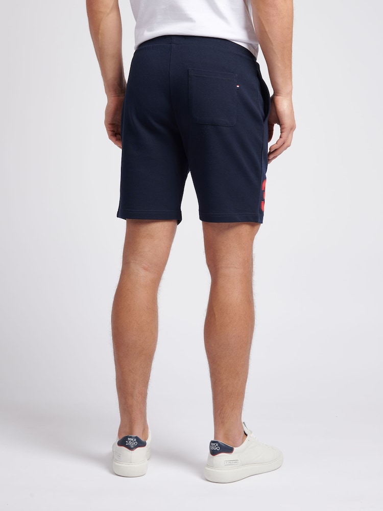 U.S. Polo Assn. Blue Chrome Mens Classic Fit 100% Cotton Player 3 Sweat Shorts - Image 4 of 9