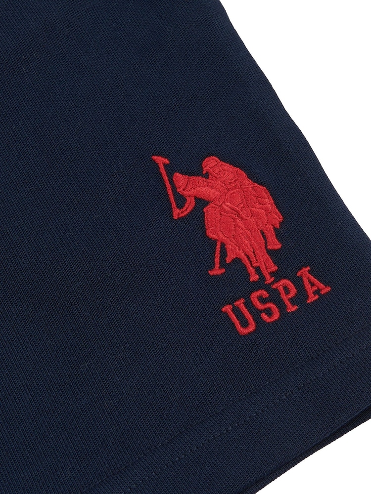 U.S. Polo Assn. Blue Chrome Mens Classic Fit 100% Cotton Player 3 Sweat Shorts - Image 8 of 9