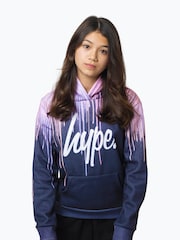 Hype. Girls Multi Dark Pastel Drips Black Hoodie - Image 4 of 4