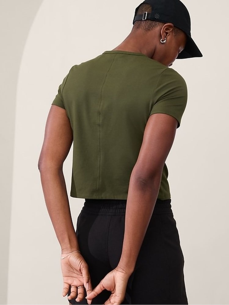 Athleta Green Essential T-Shirt - Image 2 of 2 Athleta Green Essential T-Shirt - Image 2 of 2
