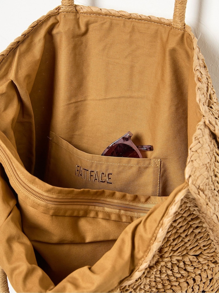 FatFace Natural Straw Bag - Image 2 of 2