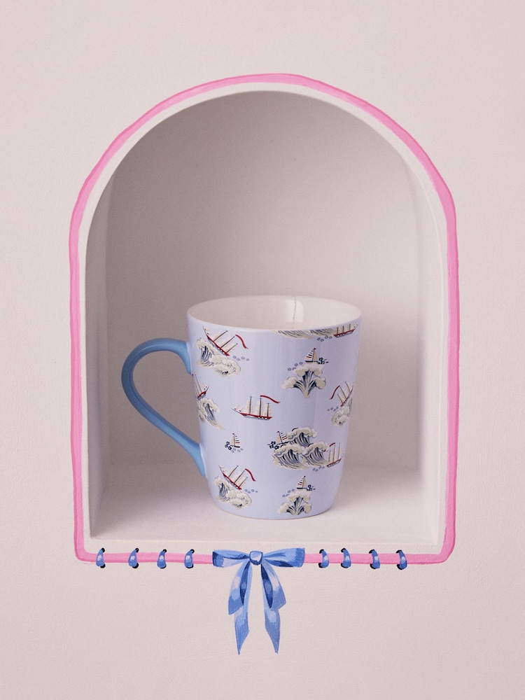 Cath Kidston Set of 4 Blue Stanley Mugs - Image 1 of 4