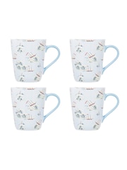 Cath Kidston Set of 4 Blue Stanley Mugs - Image 2 of 4