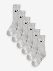 Nike Grey Little Kids Performance Crew Socks 6 Pack - Image 1 of 2
