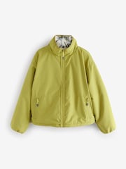 Lime Green Reversible Teddy Borg Floral Jacket - Image 6 of 9