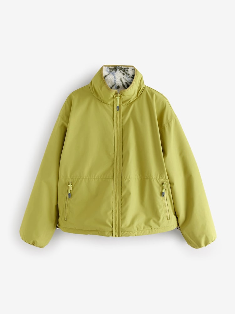 Buy Lime Green Reversible Teddy Borg Floral Jacket from Next Oman