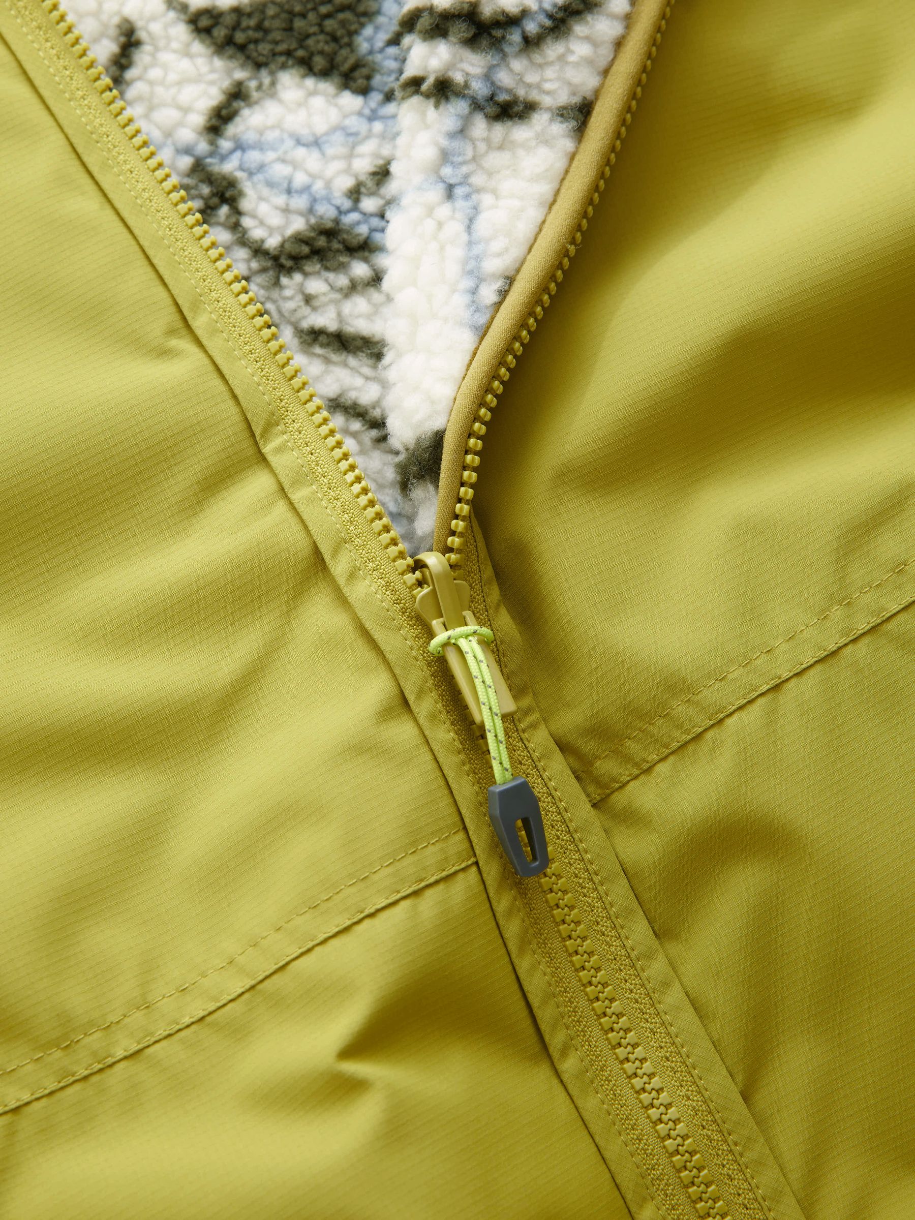 Buy Lime Green Reversible Teddy Borg Floral Jacket from Next