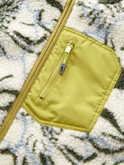 Lime Green Reversible Teddy Borg Floral Jacket - Image 9 of 9