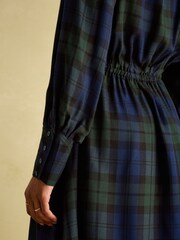 Joules Felicity Blue Smocked Midi Dress - Image 4 of 5