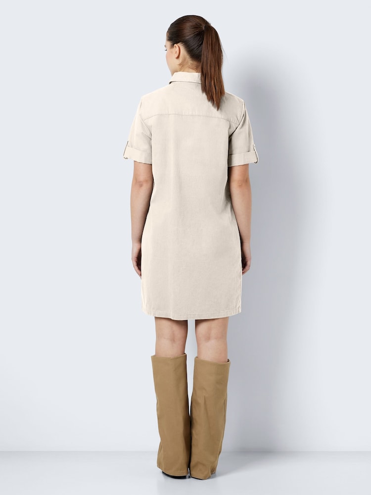 Кремовый - NOISY MAY 100% Cotton Utility Denim Dress - Image 2 of 2