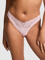 Victoria's Secret PINK Pink Tulip Brazilian Floral Lace Knickers - Image 1 of 3