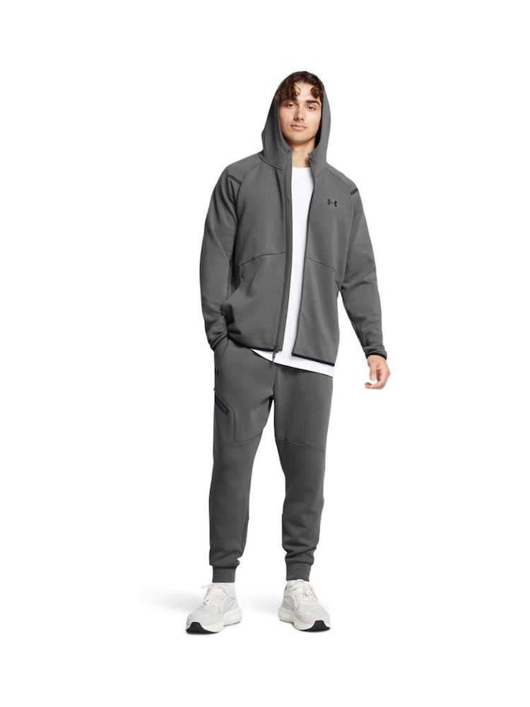 Cinza - Moletom com capuz e zíper completo Under Armour Unstoppable Hoodie - Imagem 1 de 4