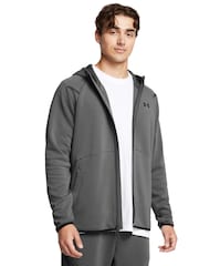 Cinza - Moletom com capuz e zíper completo Under Armour Unstoppable Hoodie - Imagem 3 de 4