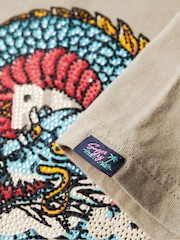 Superdry Green 100% Cotton Tokyo Relaxed T-Shirt - Image 5 of 6
