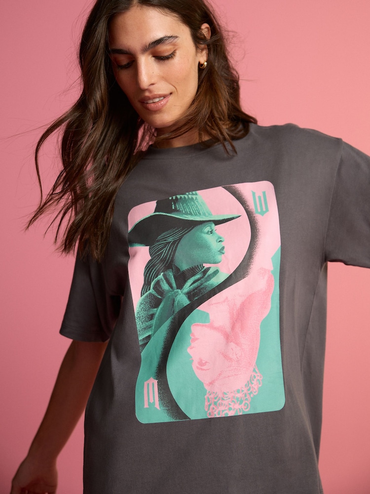 Black Wicked Card Graphic 100% Cotton T-Shirt - Image 1 of 4