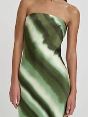 4th & Reckless Green Tessi Satin Printed Maxi Dress - Image 3 of 4