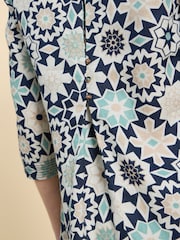 White Stuff Blue Blaire 100% Linen Tunic - Image 3 of 6