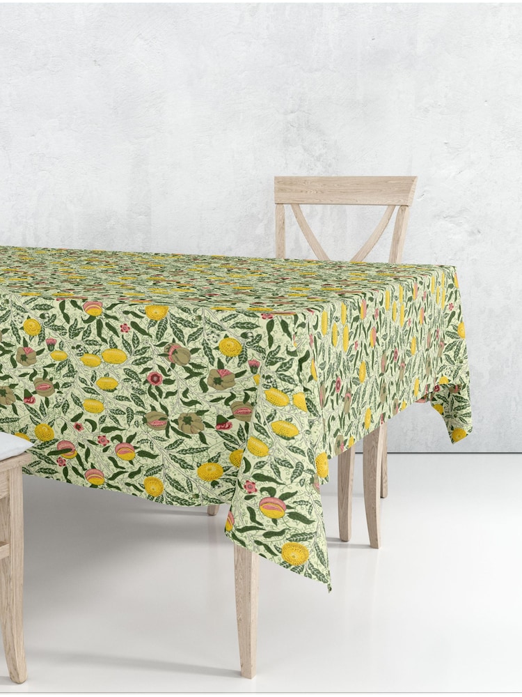 William Morris Gallery Fruit 100% Cotton Wipe Clean Table Cloth - Image 1 of 2