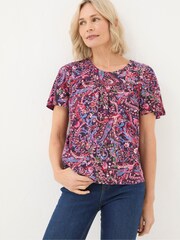FatFace Purple Bright Paisley Top - Image 1 of 6