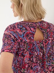FatFace Purple Bright Paisley Top - Image 4 of 6