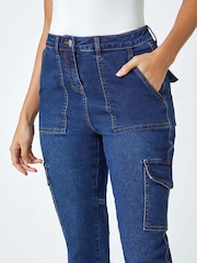 Roman Cotton Blend Cargo Stretch Jeans - Imagen 5 de 5