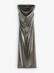 Metallic Sleeveless Maxi Cowl Neck Dress - Image 5 of 6