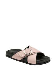 Dunlop Pink Open-Toe Mule Sandals - Image 1 of 4