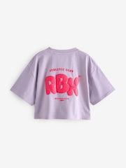 Reebok Girls Oversized Cropped 100% Cotton Graphic T-Shirt - Image 5 of 8