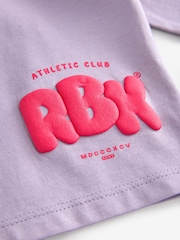 Reebok Girls Oversized Cropped 100% Cotton Graphic T-Shirt - Image 8 of 8