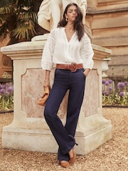 Lipsy White Organza Lace Long Sleeve Blouse - Image 3 of 4