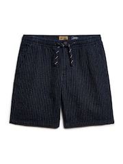 Superdry Blue Indigo Bermuda Shorts - Image 5 of 7