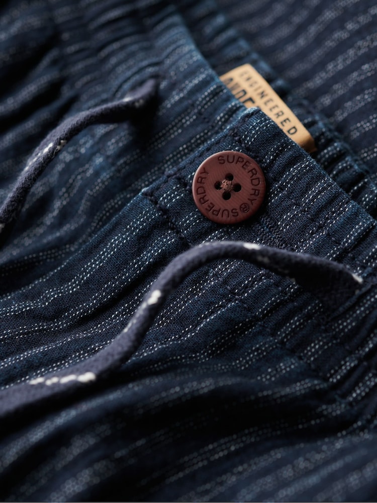 Superdry Blue Indigo Bermuda Shorts - Image 7 of 7