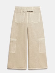 Mint Velvet Natural Light Indigo Crop Wide Utility Jeans - Image 4 of 4