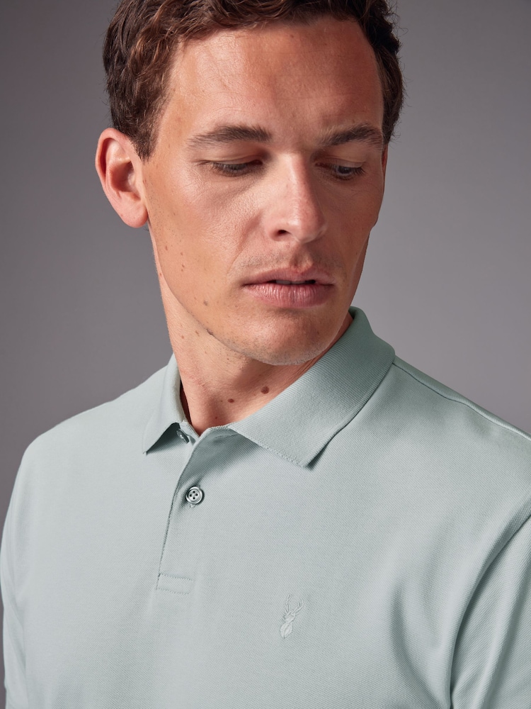 Blue Ice Regular Fit Short Sleeve Pique Polo Shirt - Image 4 of 8
