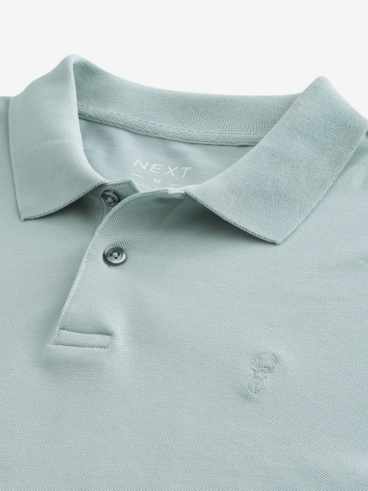 Blue Ice Regular Fit Short Sleeve Pique Polo Shirt - Image 7 of 8