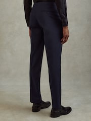 Reiss Bright Blue Destiny Wool Side Adjuster Slim Fit Trousers - Image 5 of 6