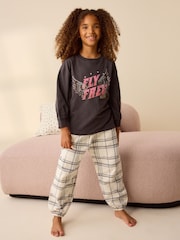 Темно-серый - Woven Graphic 100% Cotton Pyjamas 1 Pack (3-16yrs) - Изображение 1 из 7
