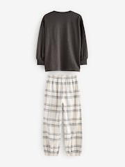 Темно-серый - Woven Graphic 100% Cotton Pyjamas 1 Pack (3-16yrs) - Изображение 5 из 7