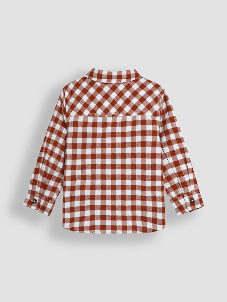 JoJo Maman Bébé Rust Gingham Shirt - Image 2 of 3