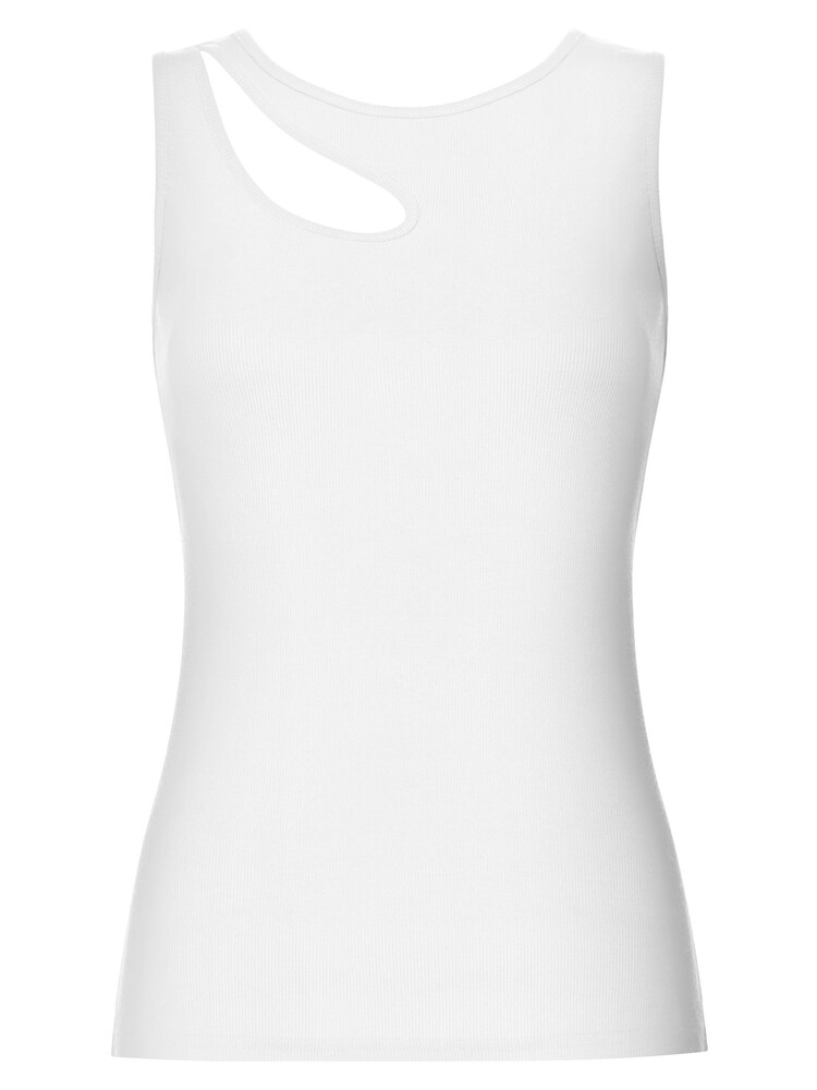 Joe Browns White Asymmetric Cut Out Ribbed Vest Top - Image 5 of 5 Joe Browns White Asymmetric Cut Out Ribbed Vest Top - Image 5 of 5